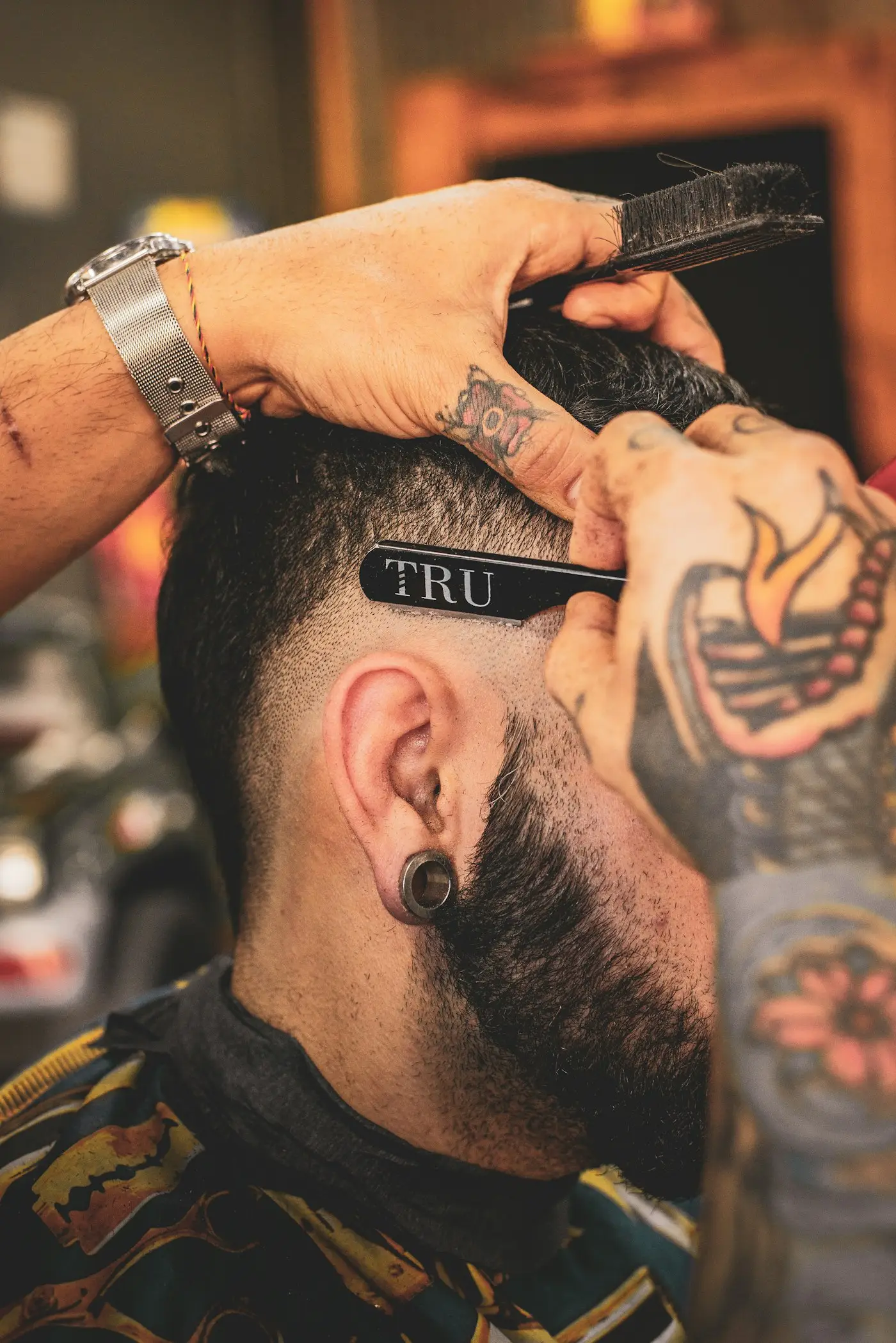 Arreglo de barba con navaja